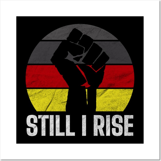 Still I Rise Fist Wall Art by teecloud